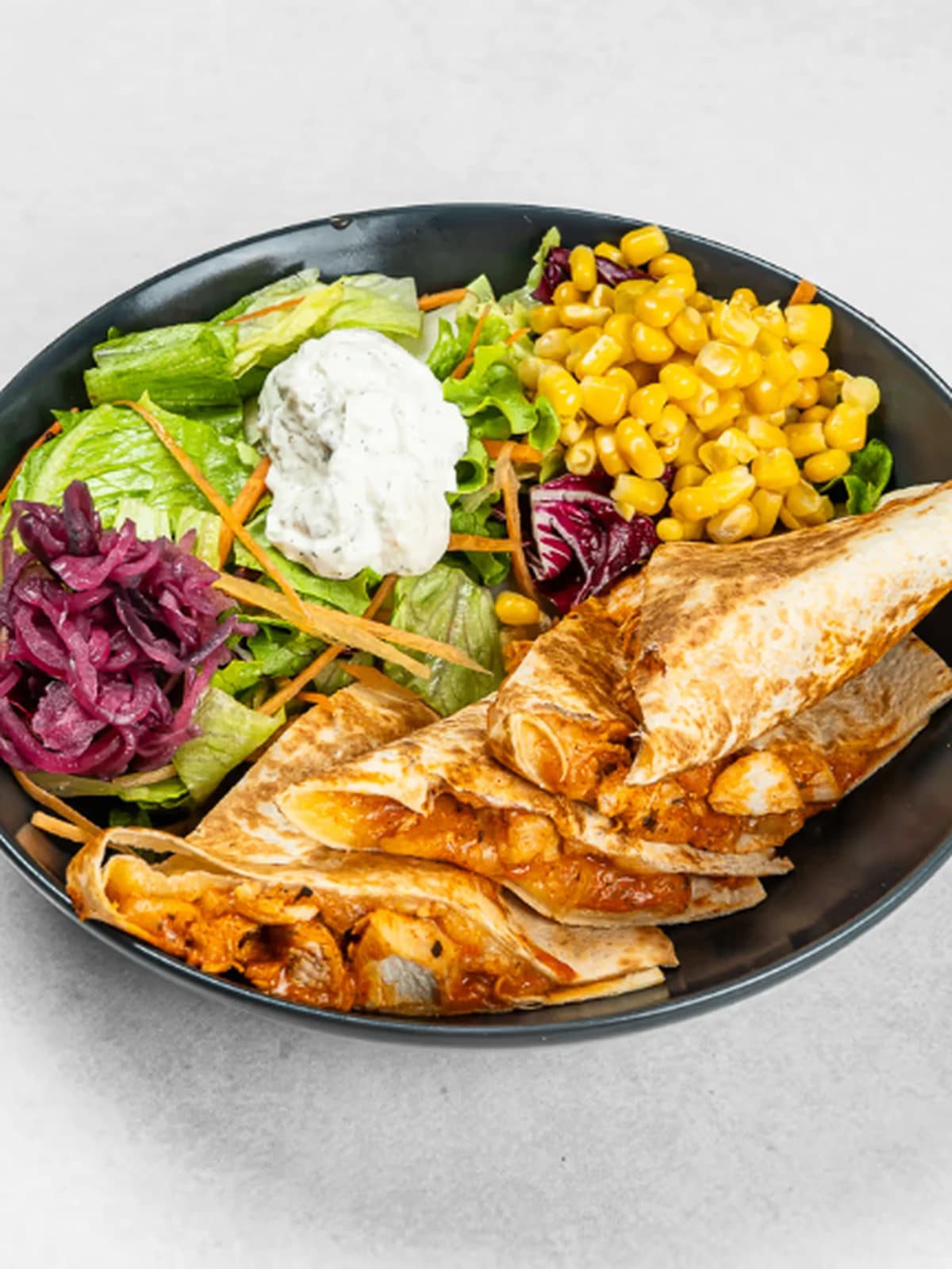 Quesadilla Salad Bowl — before