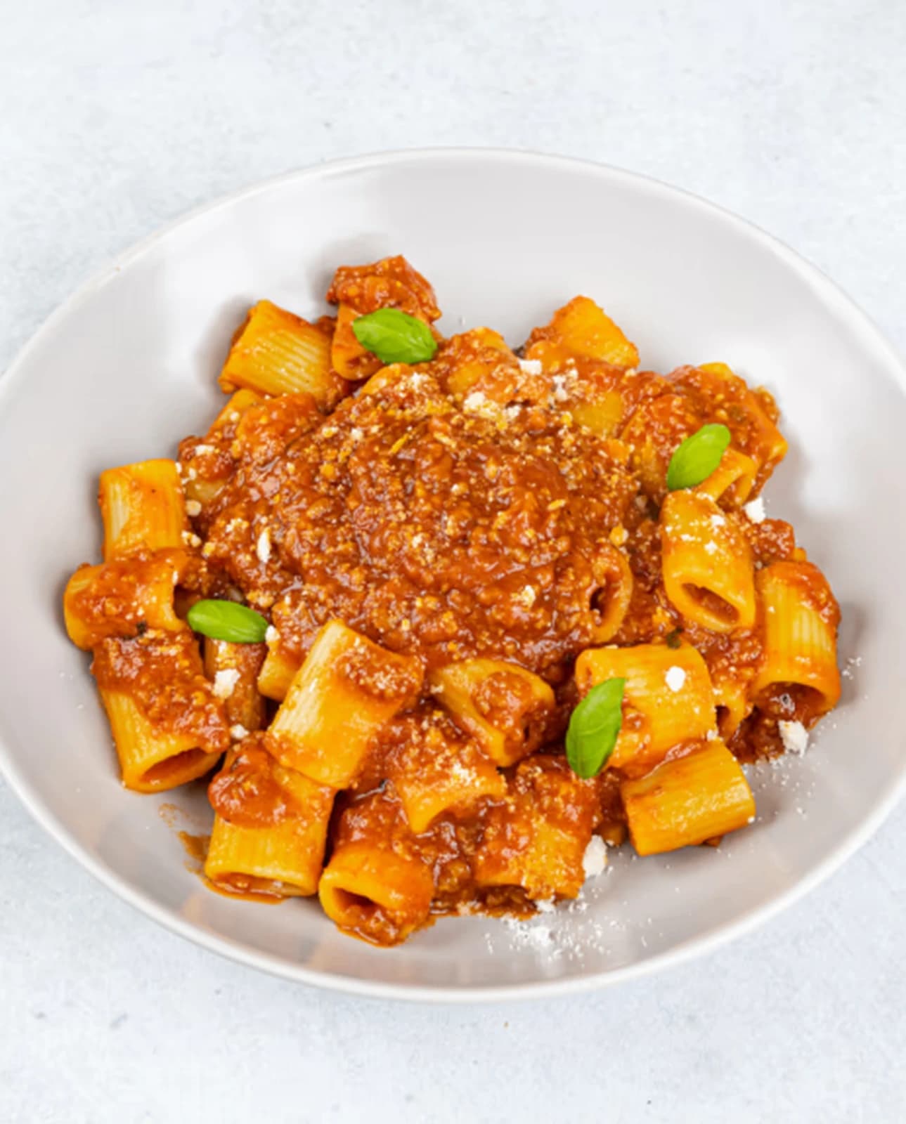 Pasta Bolognese — before
