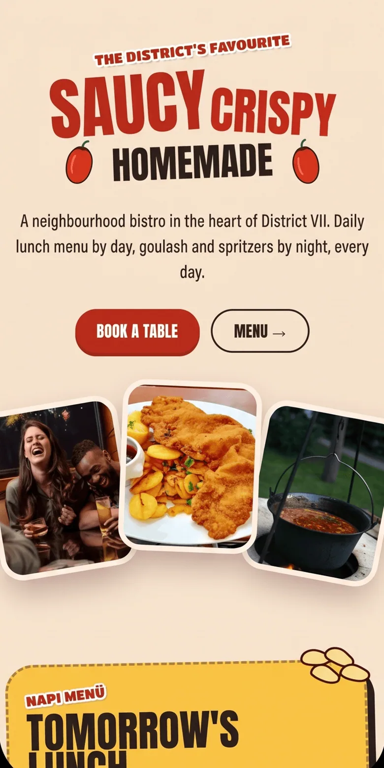 Rotyi Bistro — Naslovnica (mobile)