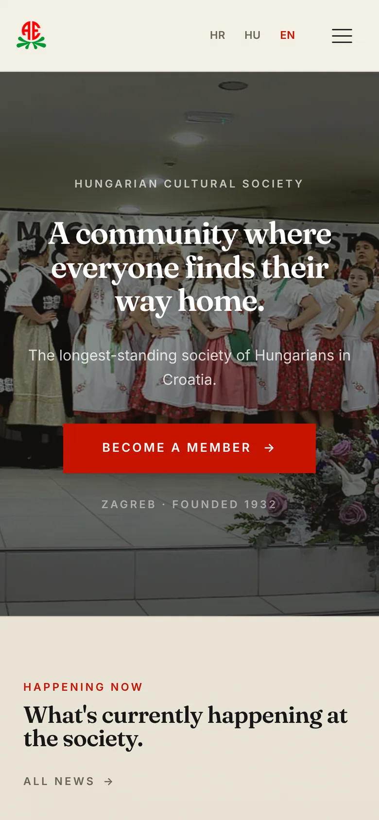 Ady Endre — Homepage (mobile)