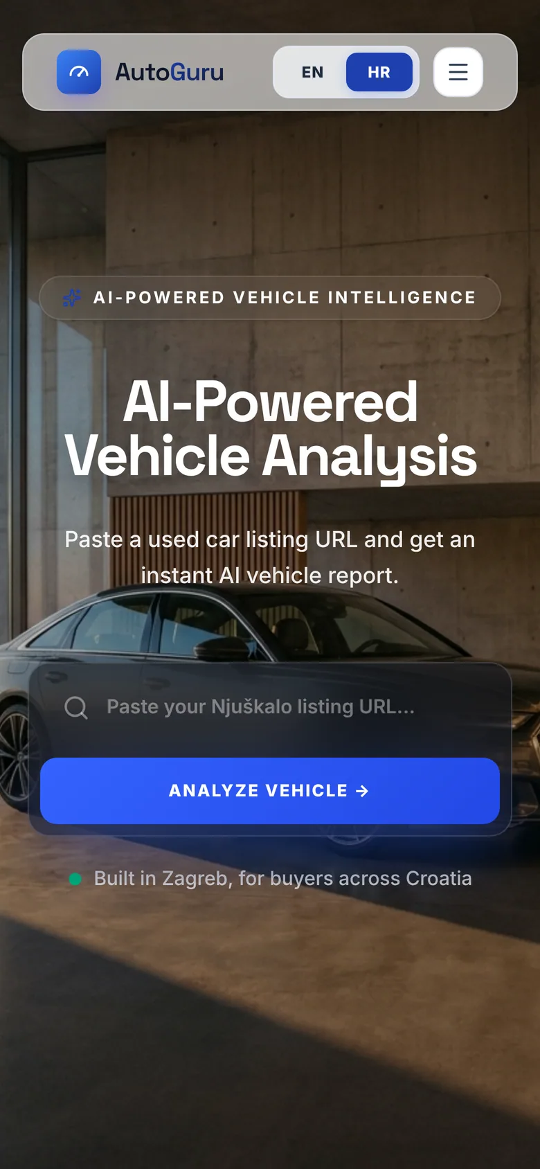 AutoGuru — Homepage (mobile)