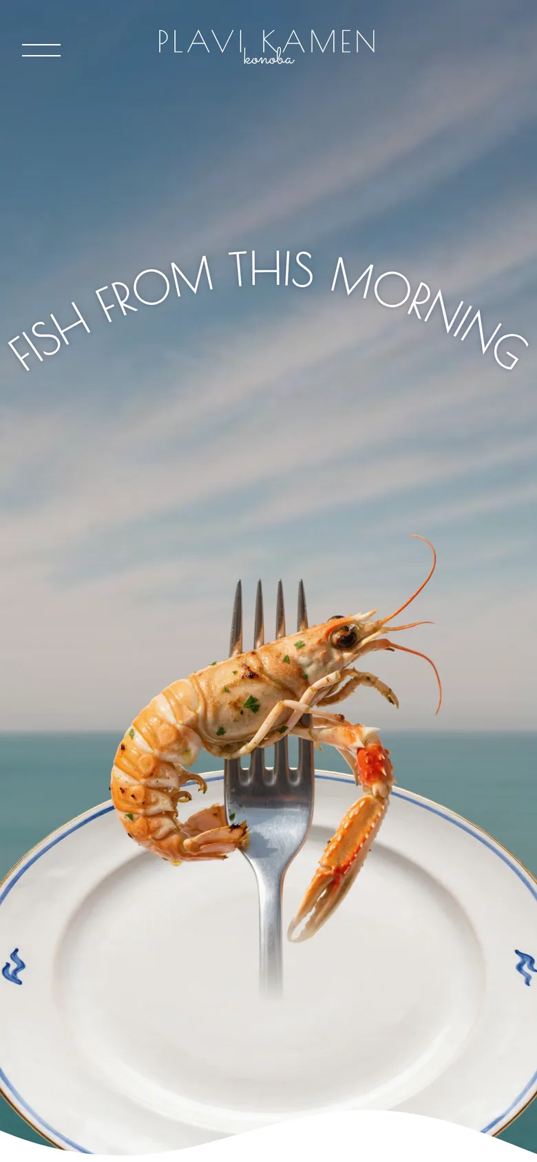 Konoba Plavi Kamen — Homepage (mobile)