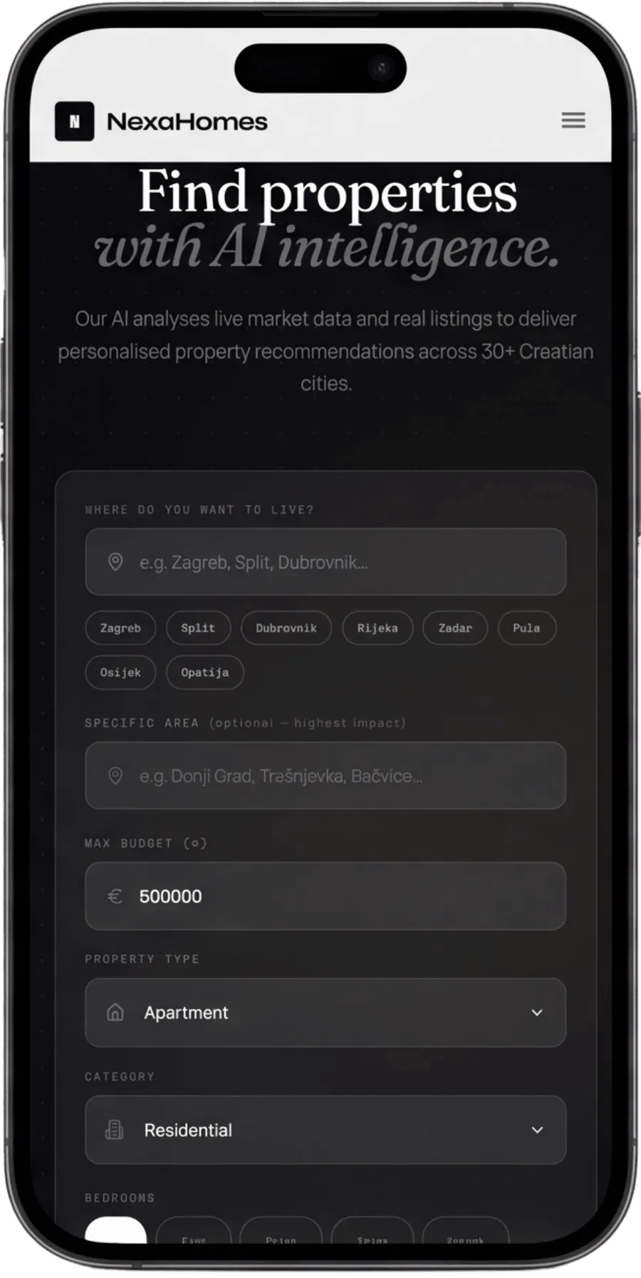 NexaHomes — Enquiry flow