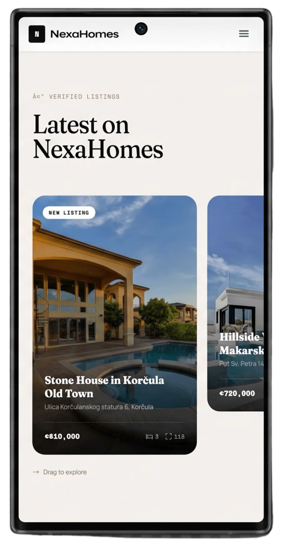NexaHomes — User account
