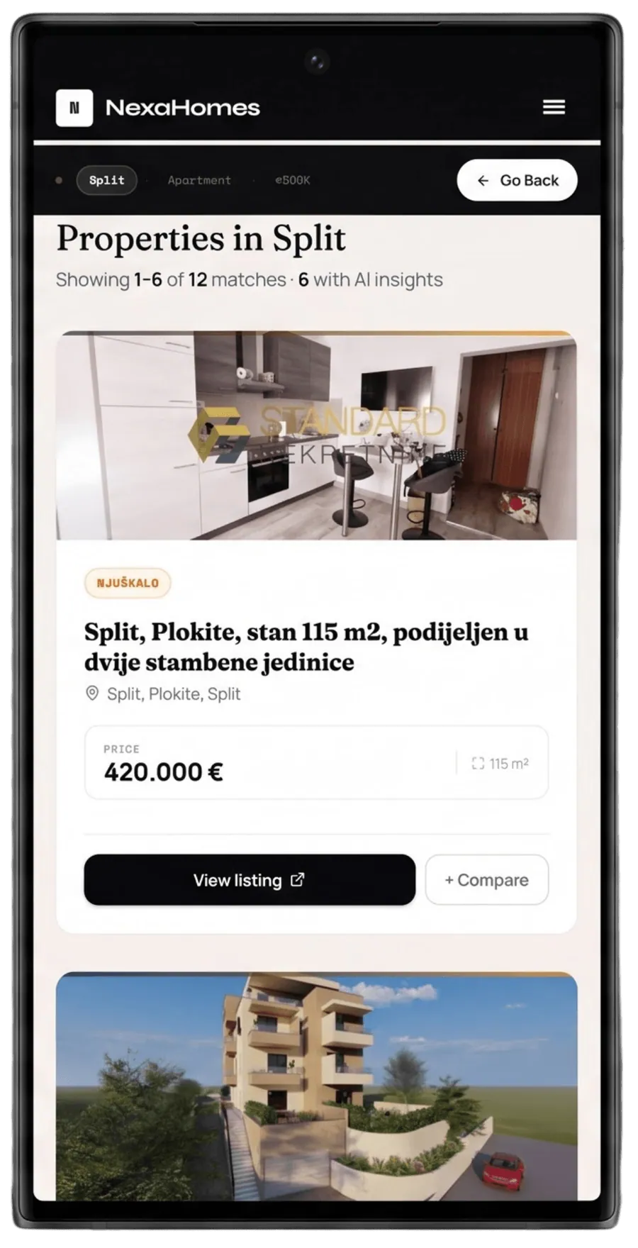 NexaHomes — AI-curated listings