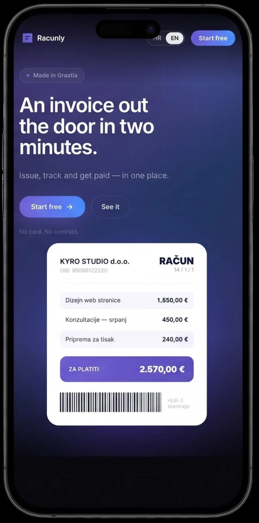 Racunly — mobile