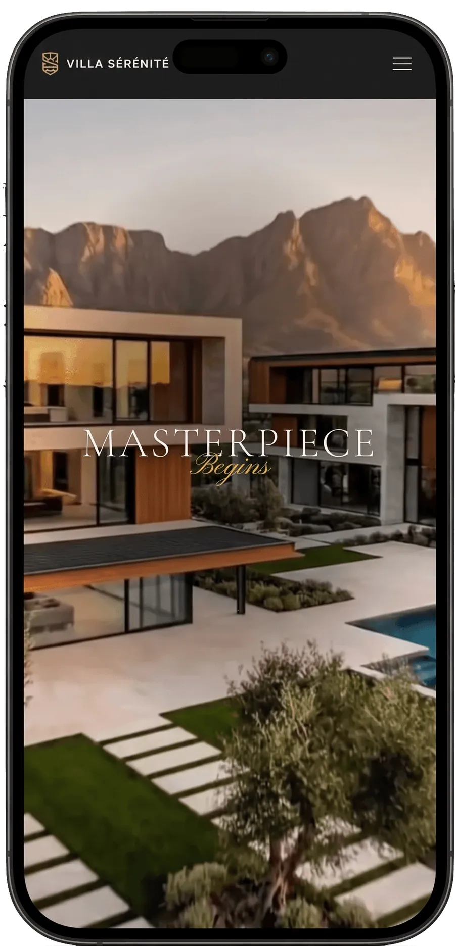 Villa Sérénité — Video vizualizacija na mobitelu